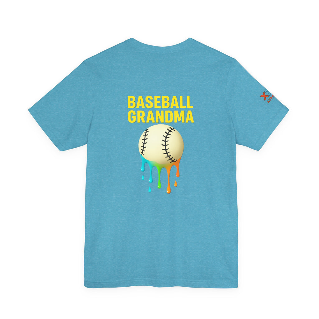Baseball Grandma Drippy Unisex Tee, Perfect Gift for Baseball Lovers, Sporty T-Shirt for Moms, Fun Summer Wear, Birthday Gift Idea
