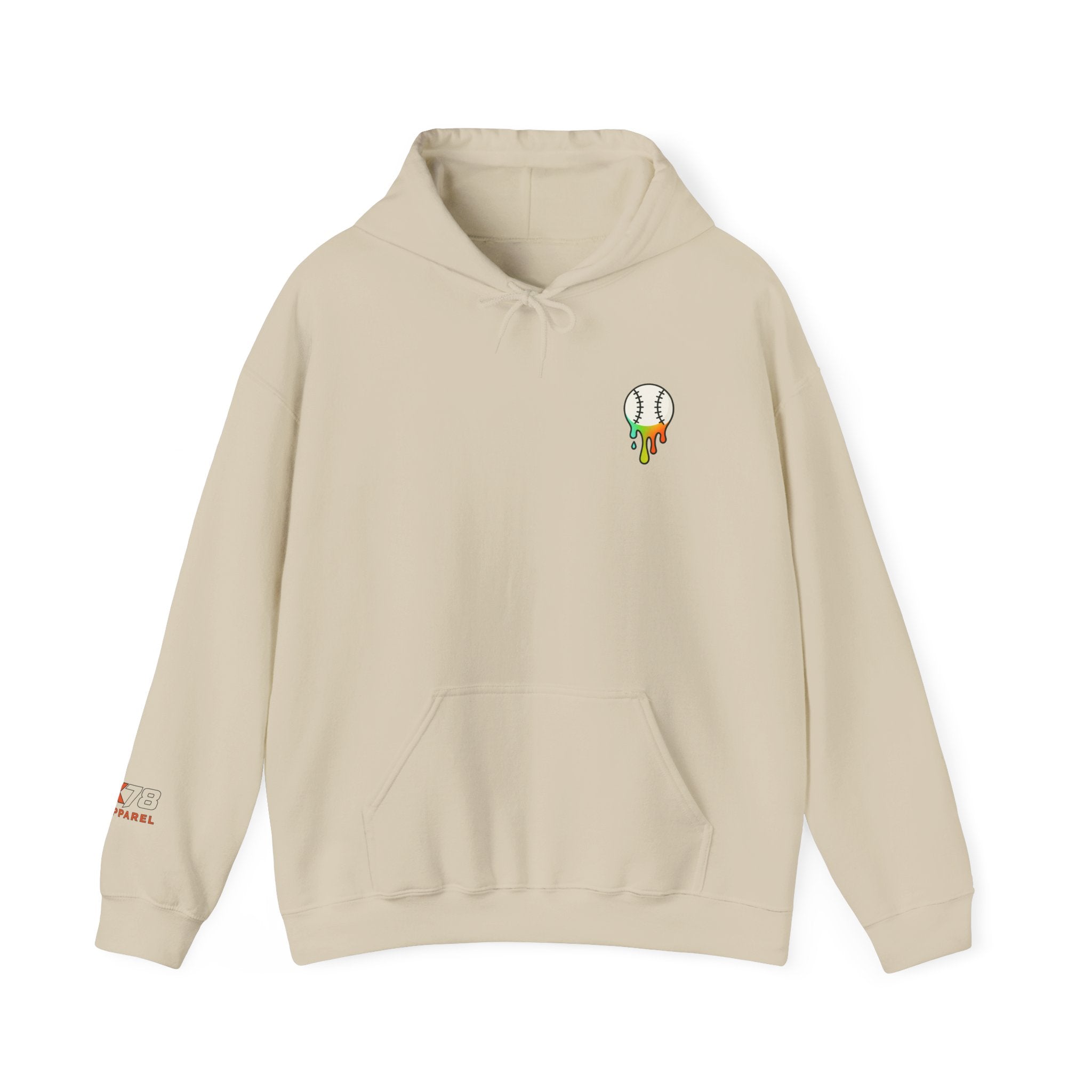 Baseball Strikeout Drippy 2 Art Hoody - Unisex Heavy Blend™ Sweatshirt, Streetwear, Graphic Hoodie, Gift for Him/Her, Casual Comfort, Festival Fashion