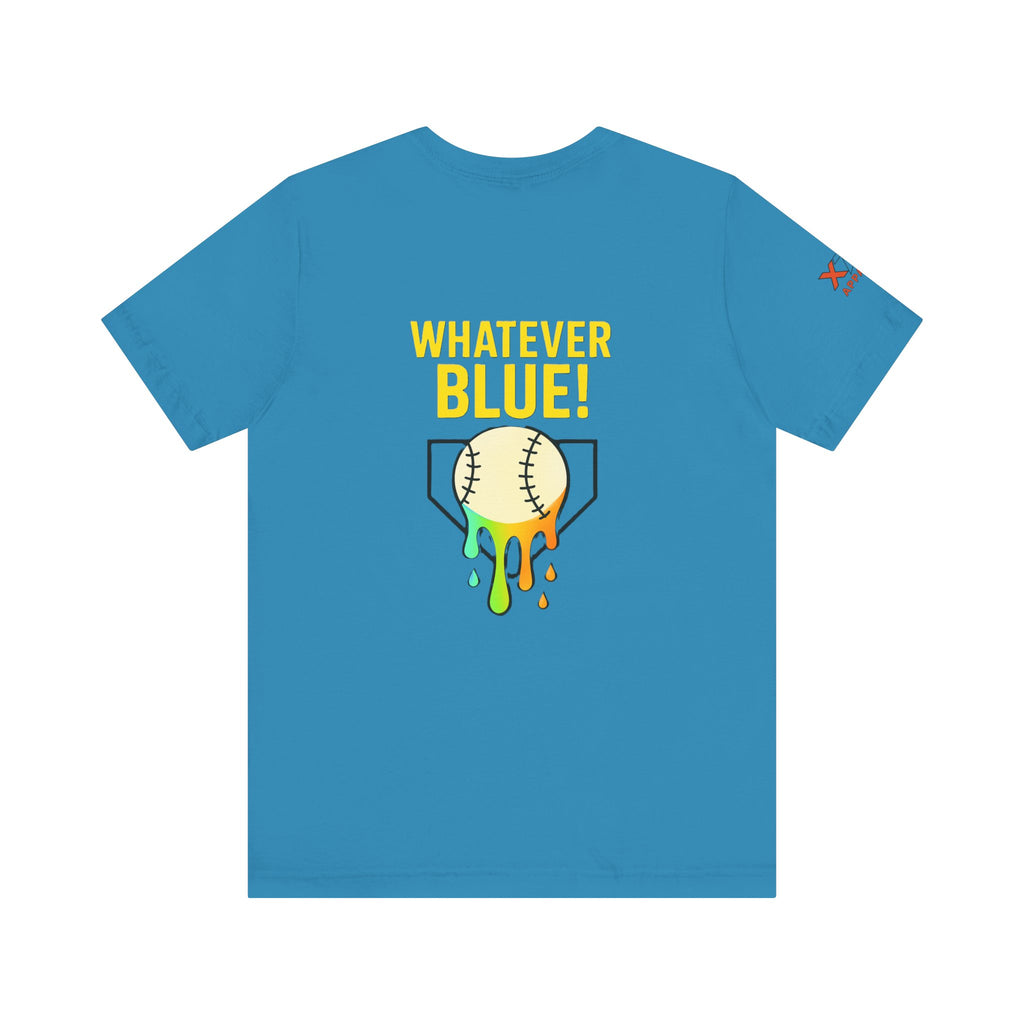 Whatever Blue Drippy Cool Sports Graphic Tee for Casual Wear, Perfect for Gamers and Event Attendees, Ideal Gift for Birthdays, Casual Outings