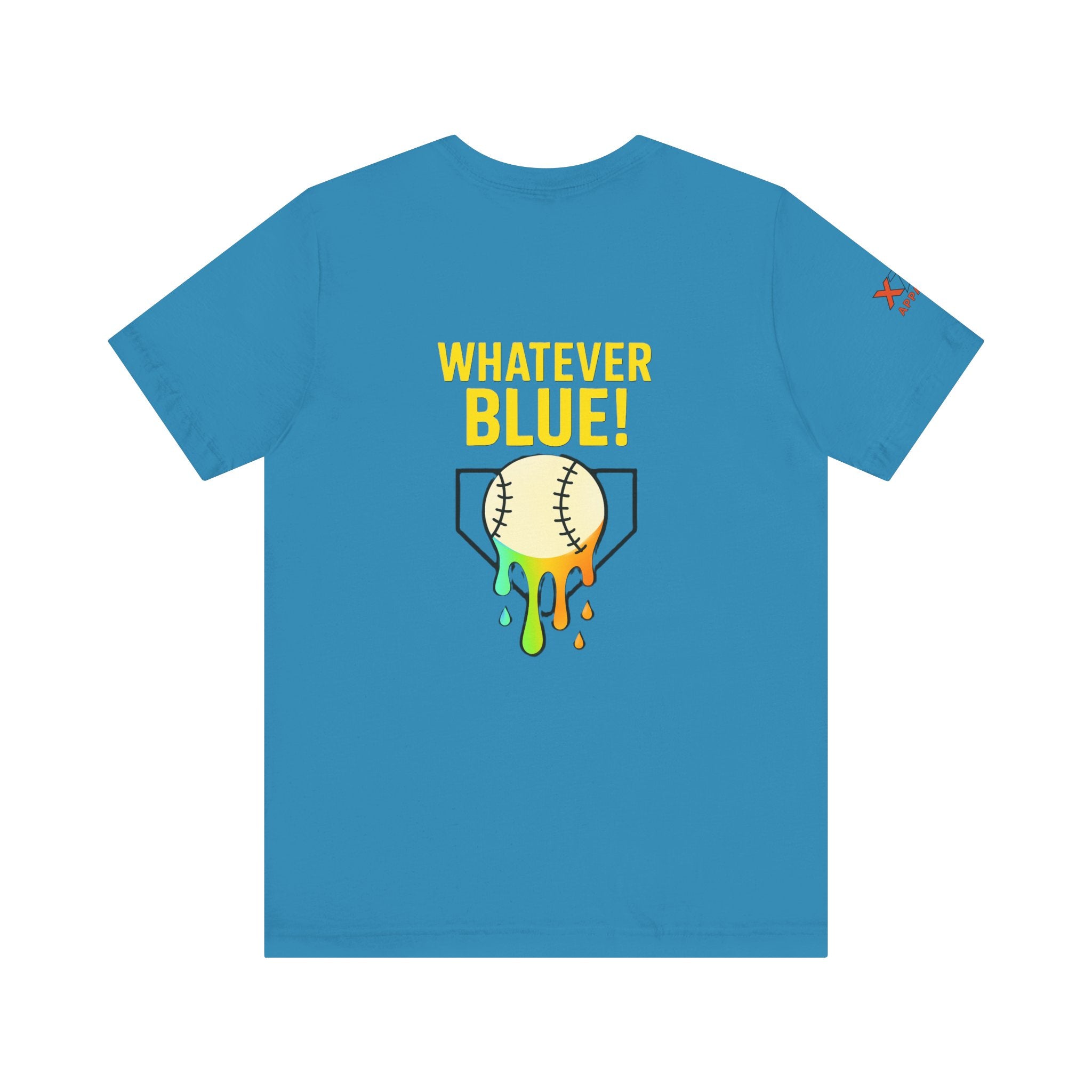 Whatever Blue Drippy Cool Sports Graphic Tee for Casual Wear, Perfect for Gamers and Event Attendees, Ideal Gift for Birthdays, Casual Outings