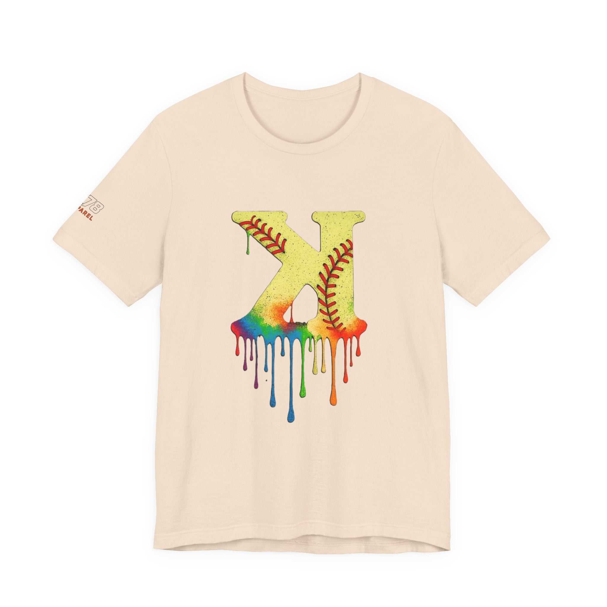 Softball Strikeout Drippy Graphic Tee, Perfect for Sports Fans, Gift for Athletes, Casual Wear, Summer Outfits, Team Spirit Apparel