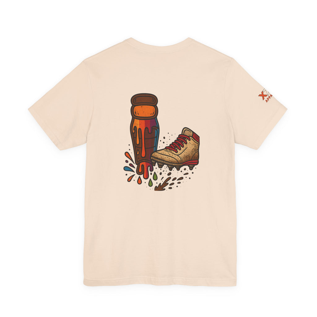 Kicking dirt on Blue Graffiti-Inspired Unisex Tee - Street Style, Casual Wear, Art Lovers, Hip-Hop Fashion, Summer Vibes