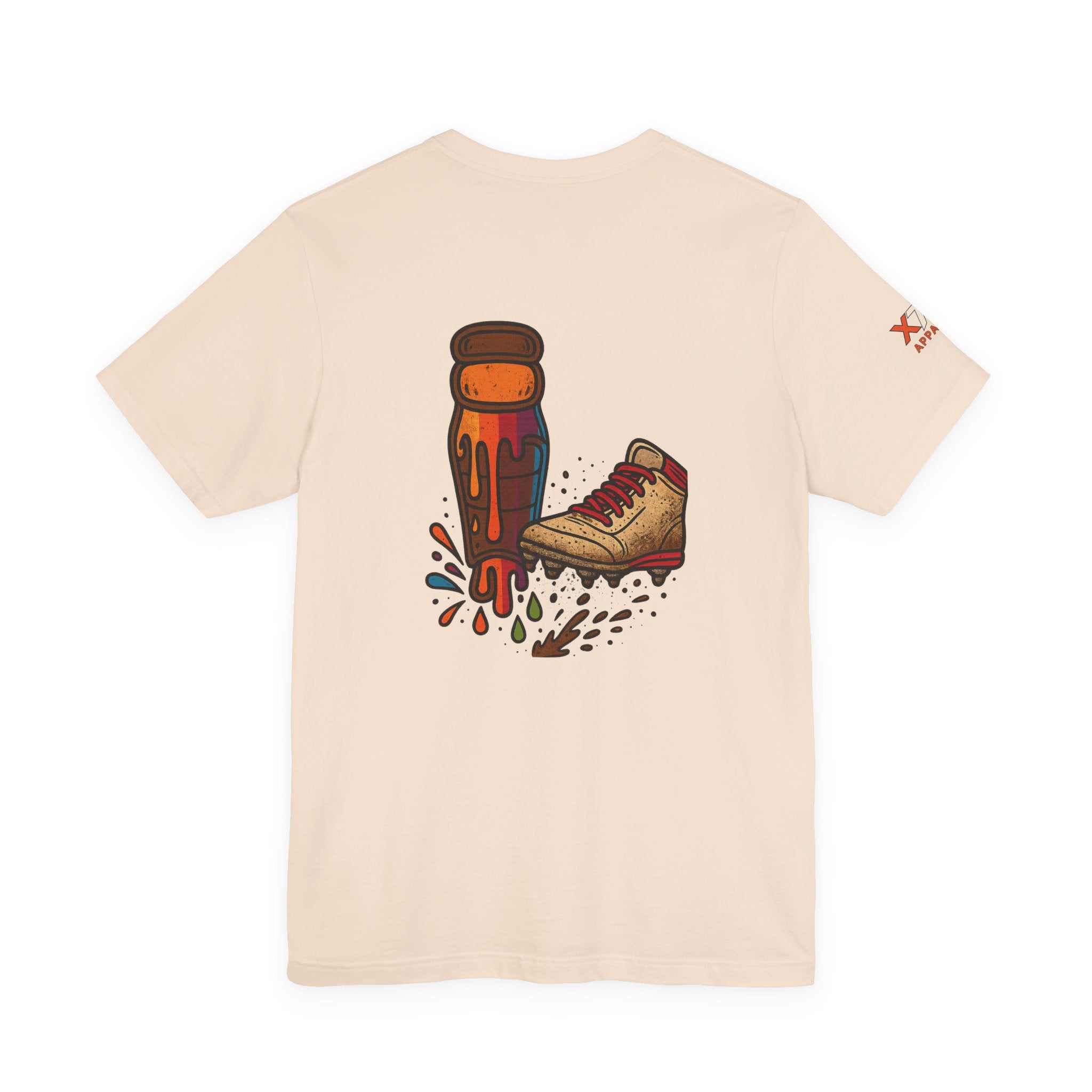 Kicking dirt on Blue Graffiti-Inspired Unisex Tee - Street Style, Casual Wear, Art Lovers, Hip-Hop Fashion, Summer Vibes
