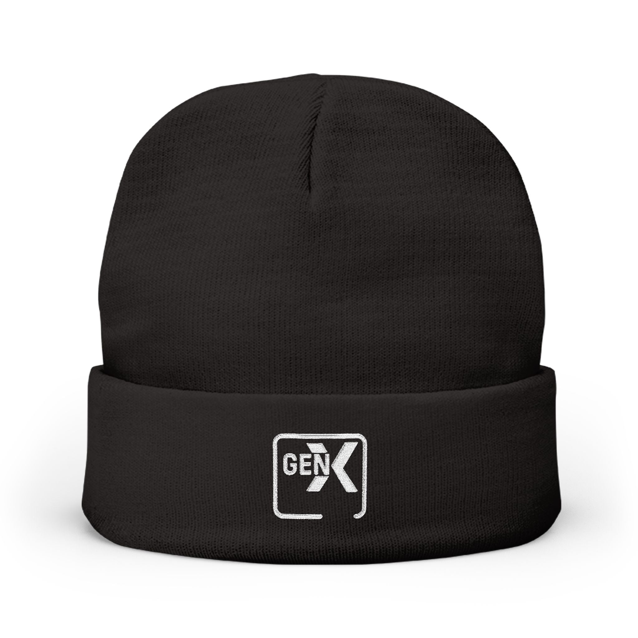 'Gen X 2' Cozy Embroidered Knit Beanie for Fashion Lovers, Winter Accessories, Gift for Her, Streetwear, Warm Headwear