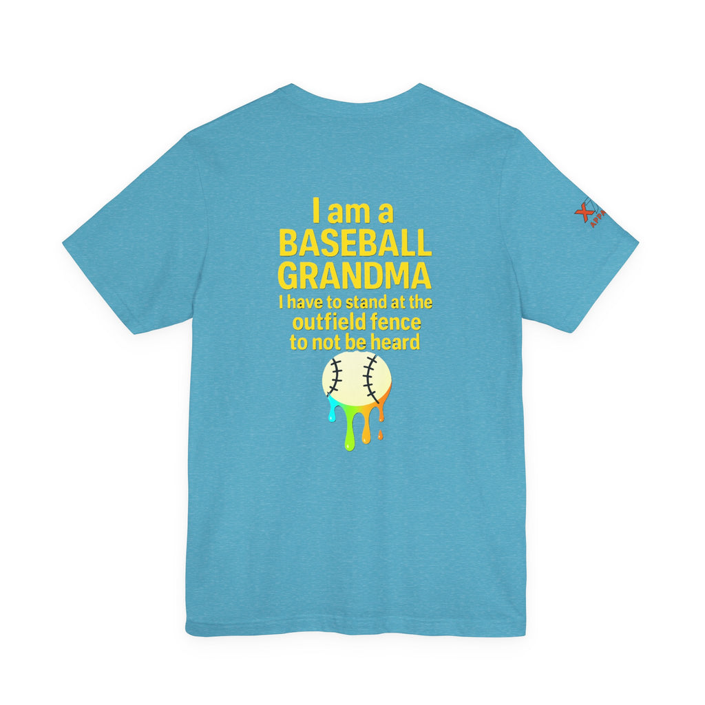 Baseball Grandma Not Heard DrippyTee, Funny Baseball Shirt, Gift for Grandma, Soft Cotton Top, Summer Baseball Outfit