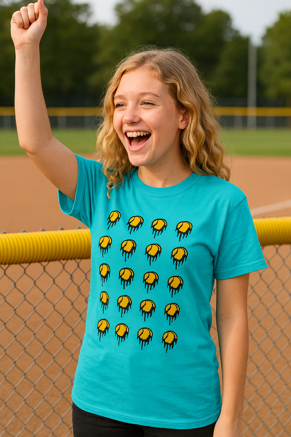 'Drippy' Colorful Dripping Design Unisex Cotton Crew Tee, Casual Wear, Gender Neutral Shirt, Vibrant Gift, Streetwear Style