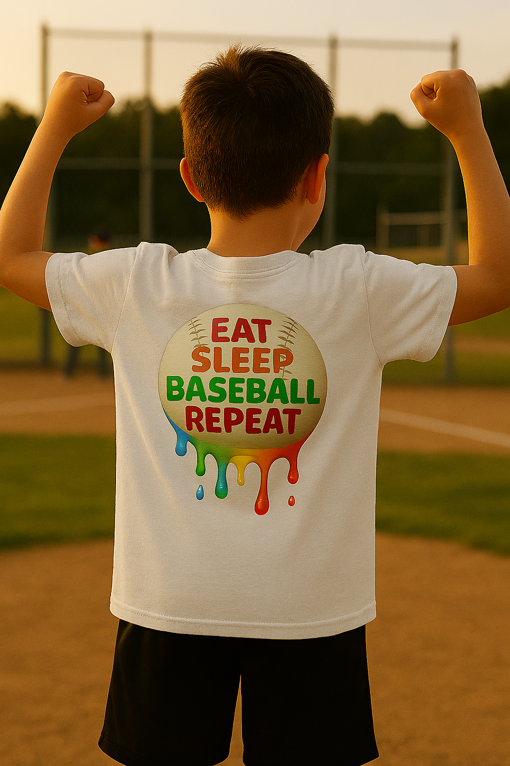 Eat Sleep Baseball Repeat Drippy Design, Unisex Sports Shirt, Gift for Baseball Fans, Summer Graphic Tee, Fun Sportswear