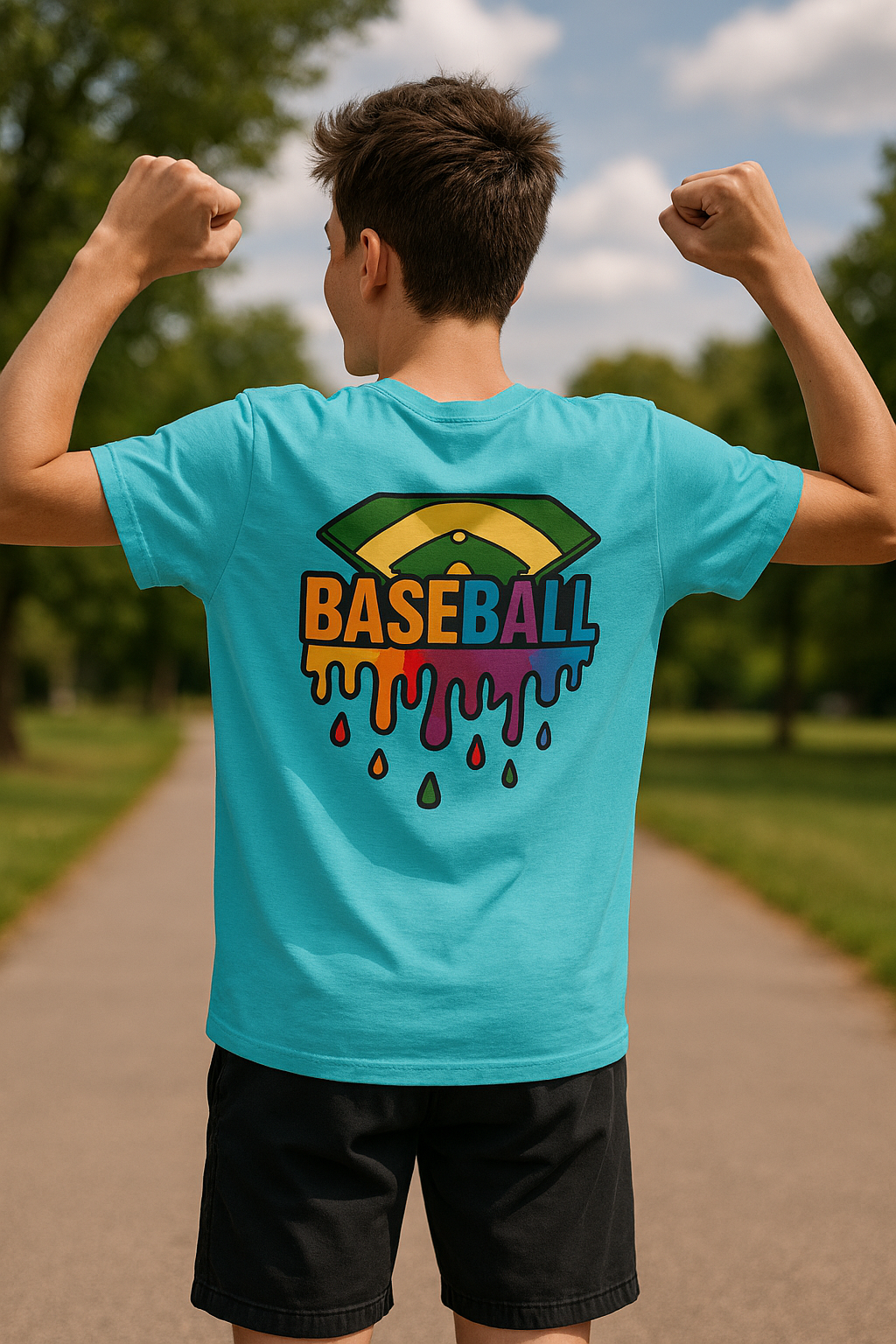 Baseball Drippy Unisex Jersey Short Sleeve Tee