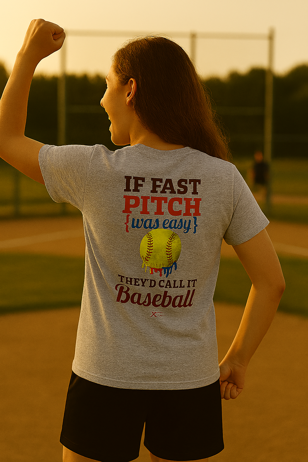 If Fast Pitch Was Easy Unisex Cotton Crew Tee - Fun Baseball Quote T-Shirt for Sports Lovers, Gift for Softball Players
