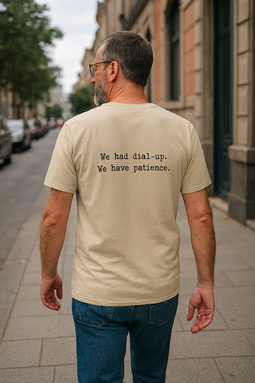 'Gen X We Had Dial up. Have patience' Nostalgic Patience Tee, Unisex Cotton Crew Tee, Vintage Humor Shirt, Retro Funny T-Shirt, Gift for Tech Lovers, Humor Apparel