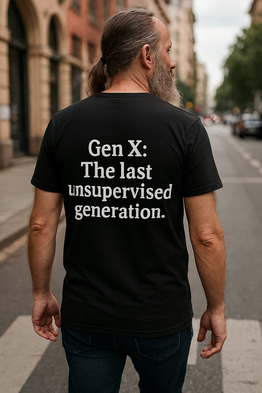 'Gen X The Last Unsupervised Generation' Unisex Cotton Crew Tee - Celebrating the Last Unsupersvised Generation, Funny Gift, Vintage Style, Casual Wear, Nostalgic Tee