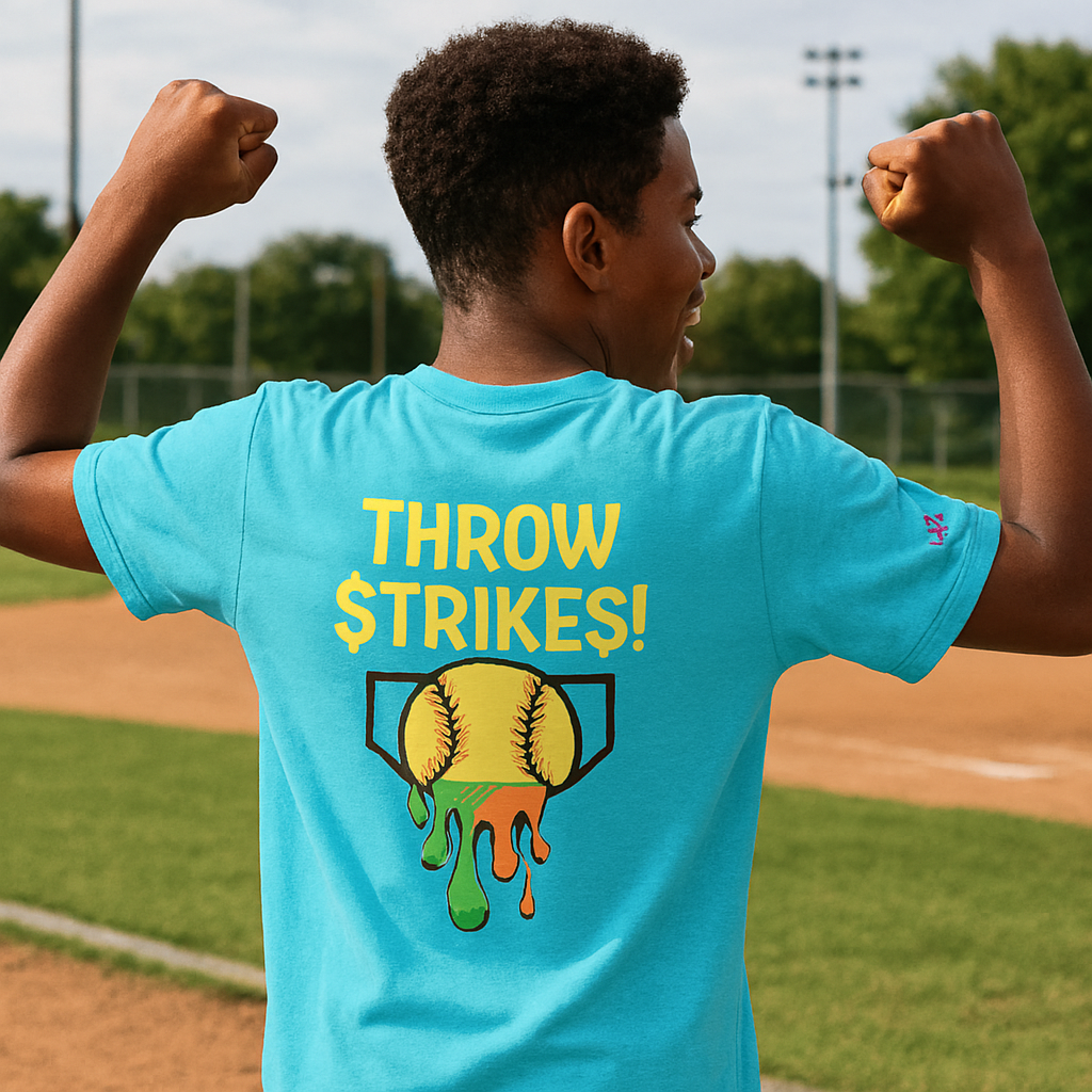 Throw Strikes Unisex Tee - Fun Softball T-Shirt for Sports Lovers, Cute Gift for Players, Team Spirit Wear, Birthday and Game Day
