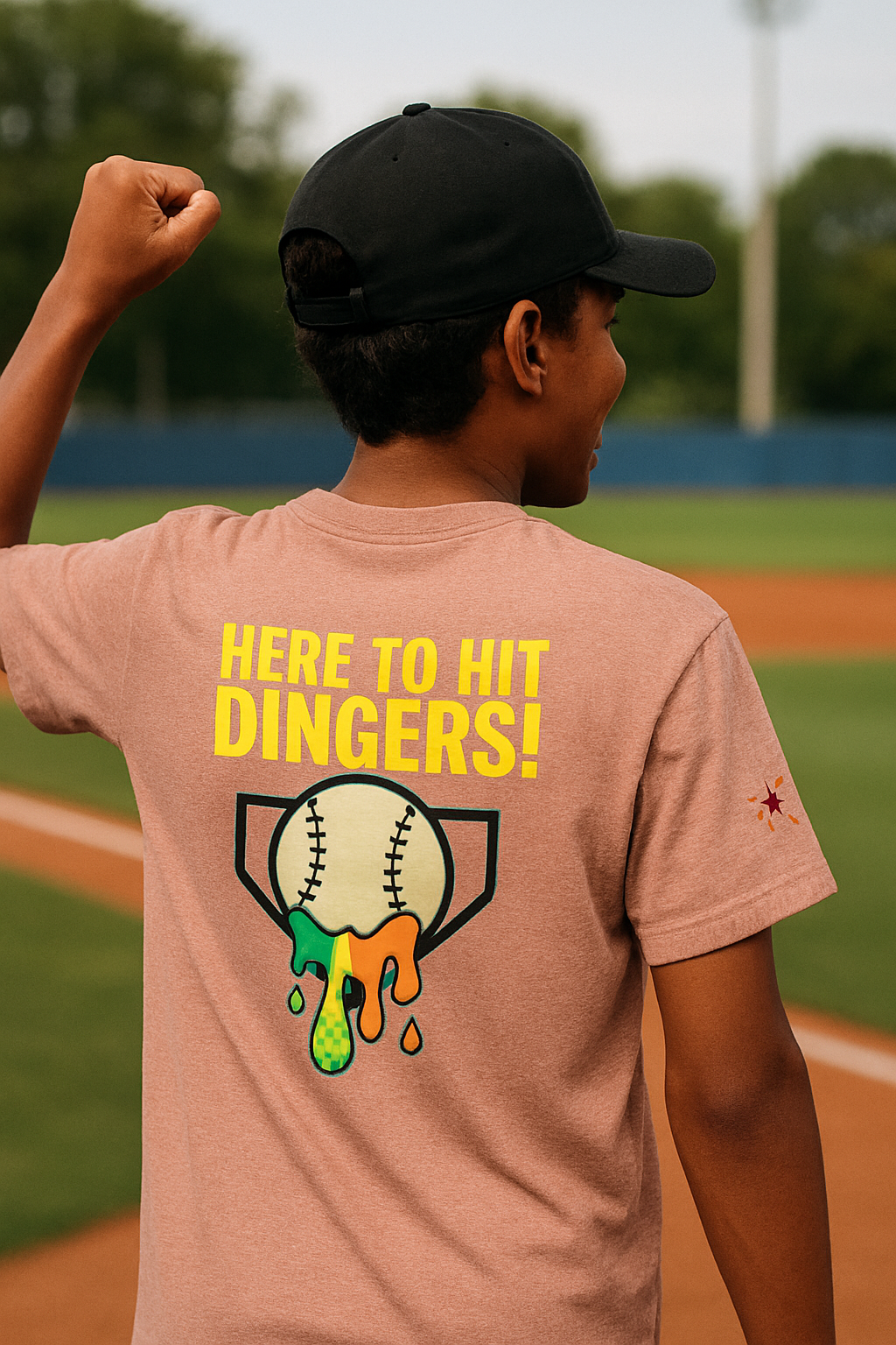 Here to Hit Dingers Unisex Baseball Tee, Perfect Gift for Sports Lovers, Fun Summer Wear, Baseball Party, Casual Outfit