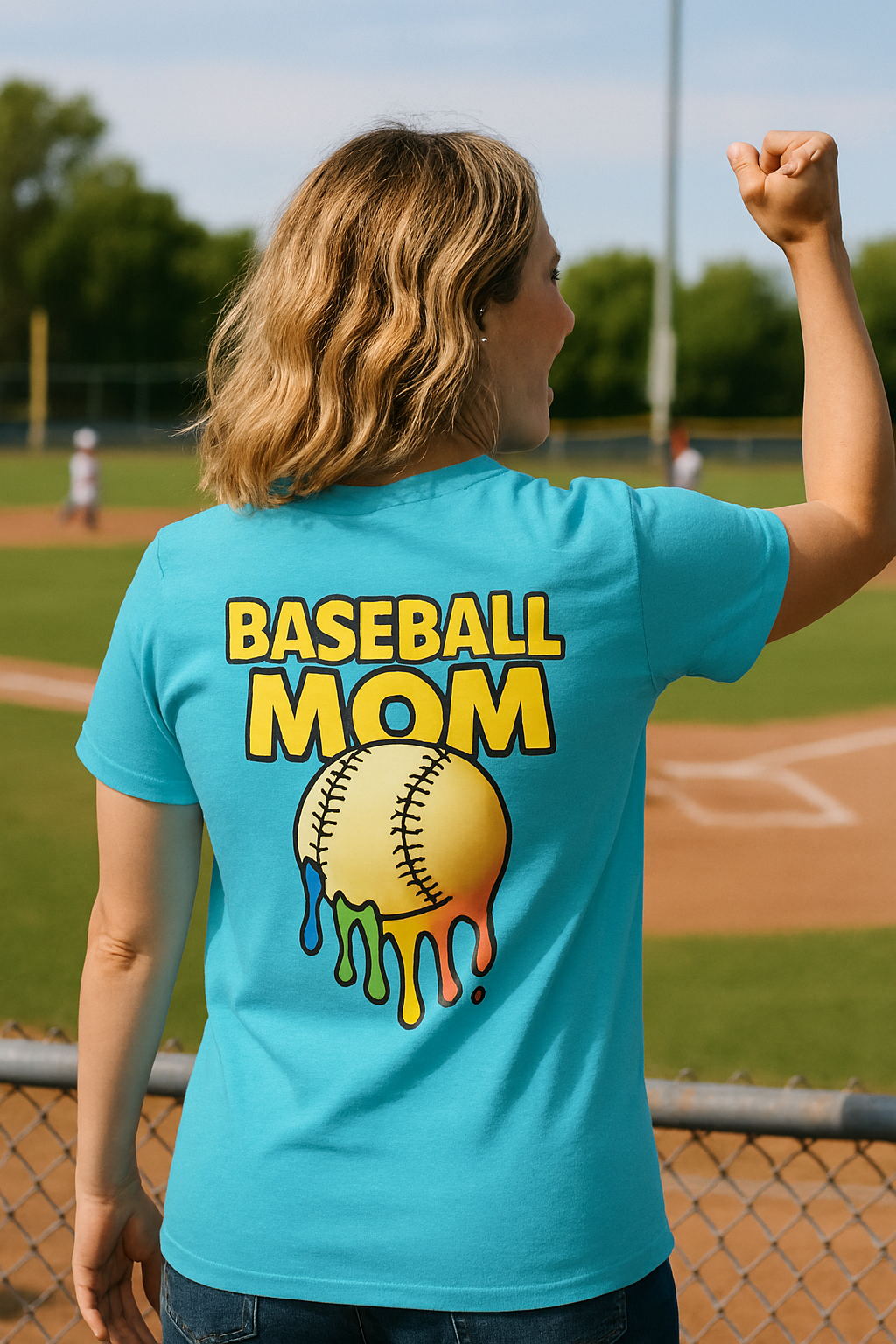 Baseball Mom Drippy Tee - Fun Unisex Jersey Short Sleeve T-Shirt, Perfect Gift for Sports Moms, Game Day Apparel, Mother's Day Gift, Summer Attire