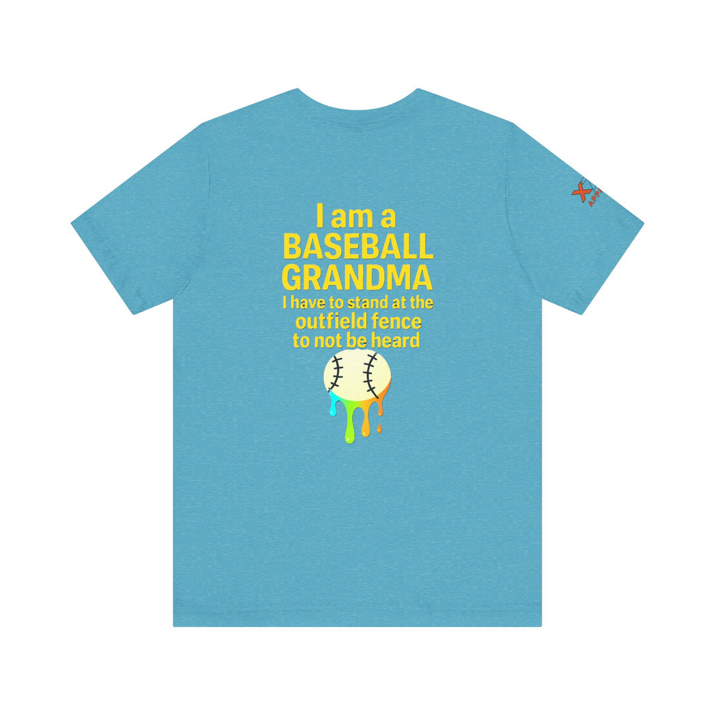 Baseball Grandma Not Heard DrippyTee, Funny Baseball Shirt, Gift for Grandma, Soft Cotton Top, Summer Baseball Outfit