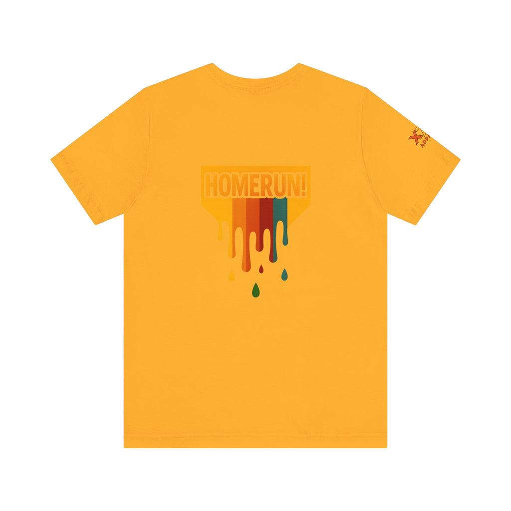 HOMERUN Drippy Colorful Unisex Jersey Tee with  Design - Perfect for Sports Days, Casual Outings, Gifts & Summer Fun