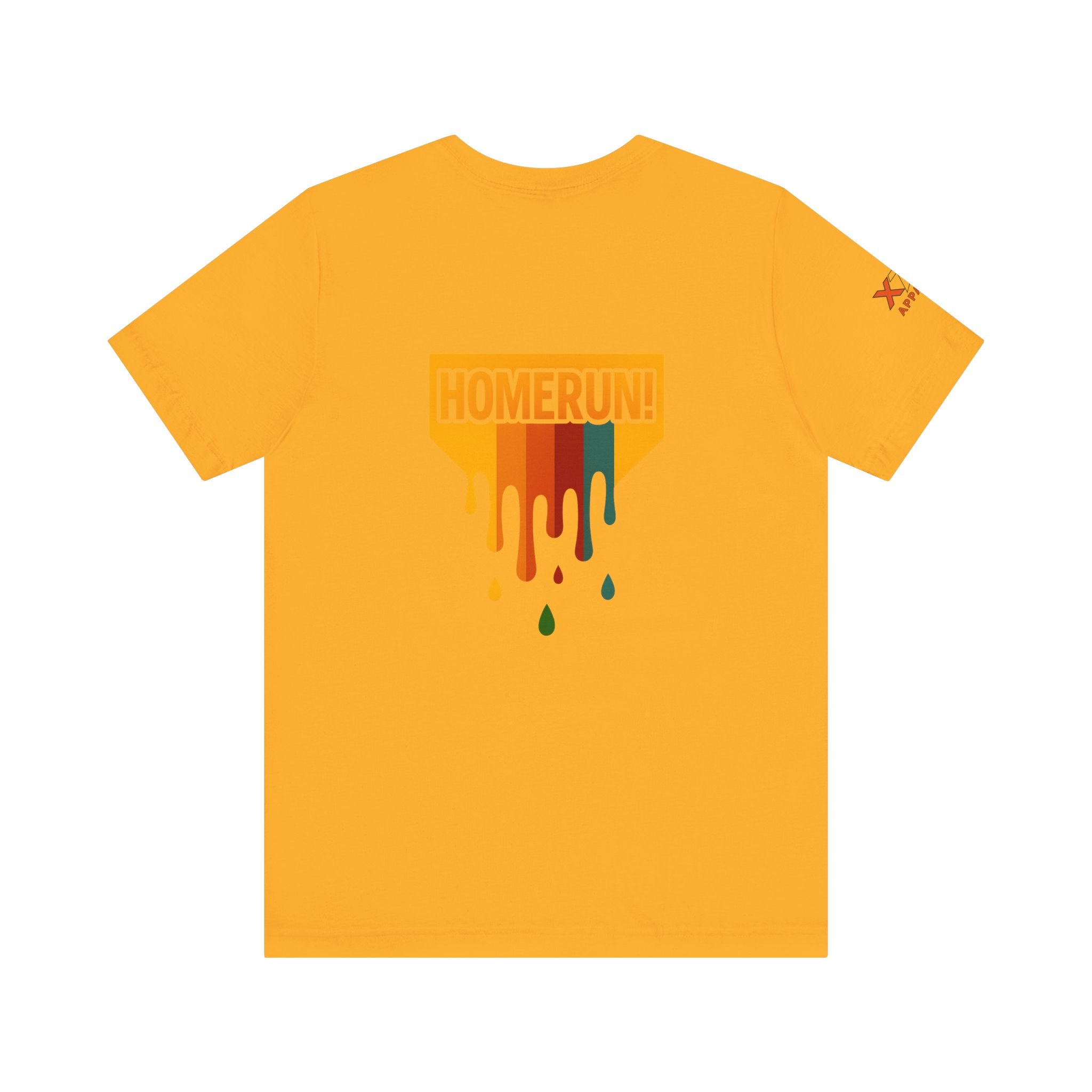 HOMERUN Drippy Colorful Unisex Jersey Tee with  Design - Perfect for Sports Days, Casual Outings, Gifts & Summer Fun