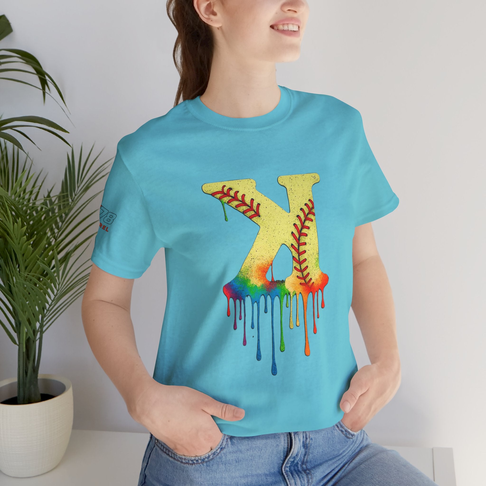 Softball Strikeout Drippy Graphic Tee, Perfect for Sports Fans, Gift for Athletes, Casual Wear, Summer Outfits, Team Spirit Apparel