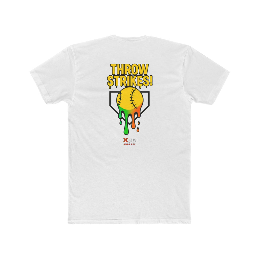 'Throw Strikes' Unisex Cotton Crew Tee for Softball Lovers, Casual Sports T-Shirt, Playful Graphic Tee, Fun Gift for Gamers, Everyday Wear