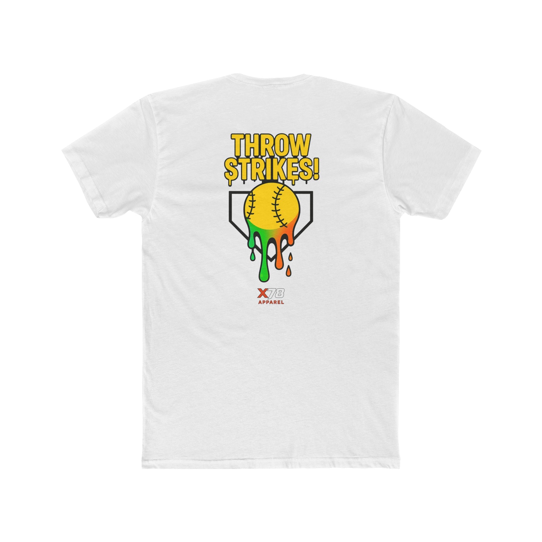 'Throw Strikes' Unisex Cotton Crew Tee for Softball Lovers, Casual Sports T-Shirt, Playful Graphic Tee, Fun Gift for Gamers, Everyday Wear