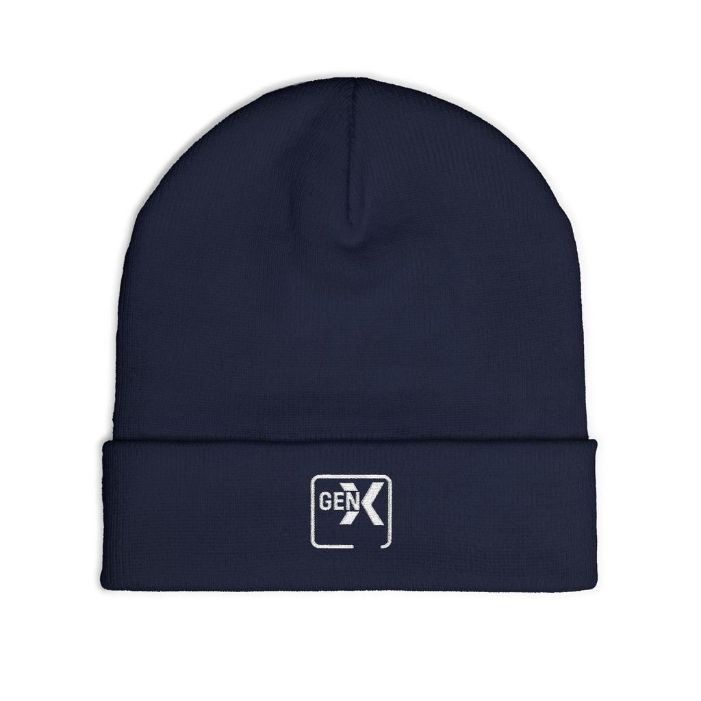 'Gen X 2' Cozy Embroidered Knit Beanie for Fashion Lovers, Winter Accessories, Gift for Her, Streetwear, Warm Headwear