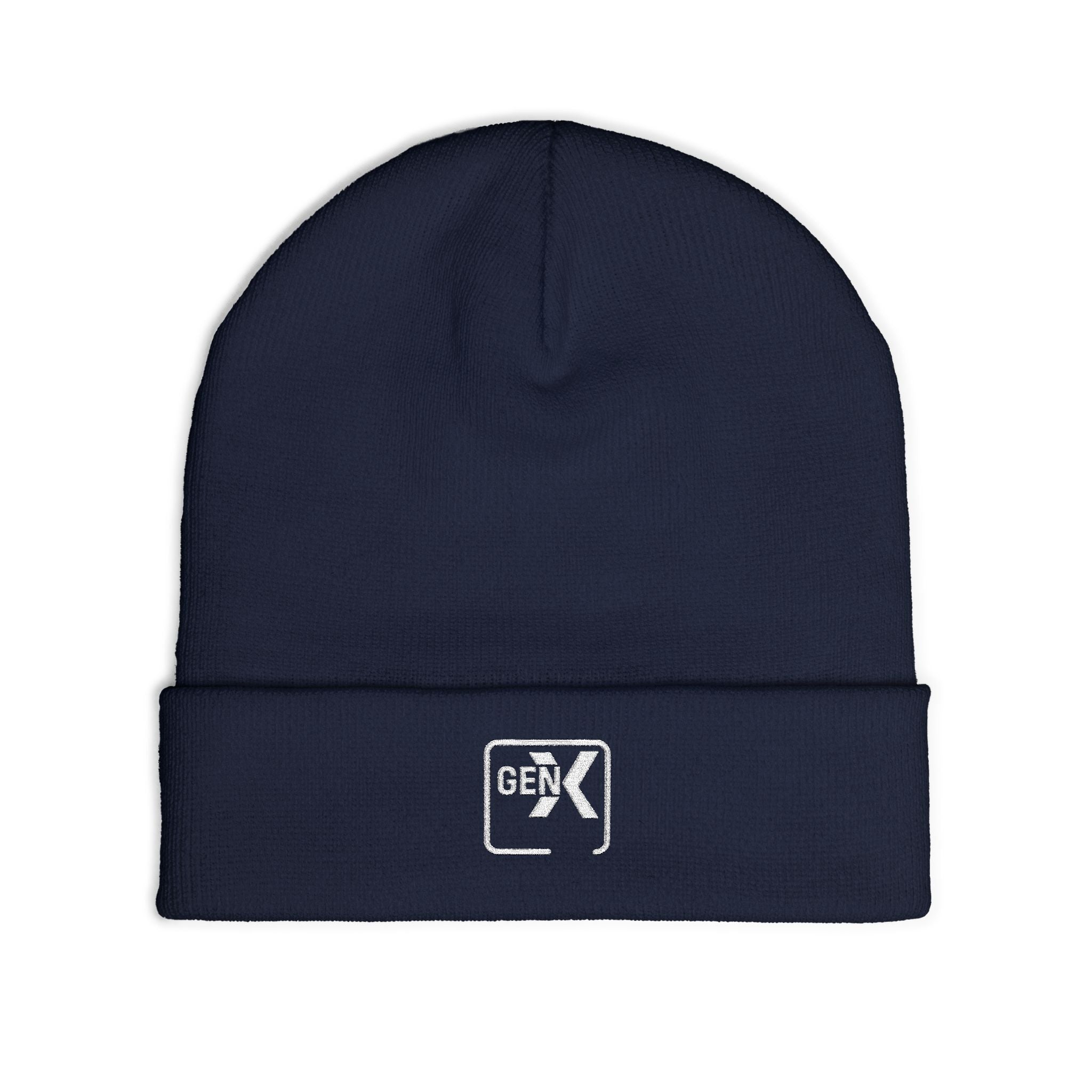 'Gen X 2' Cozy Embroidered Knit Beanie for Fashion Lovers, Winter Accessories, Gift for Her, Streetwear, Warm Headwear