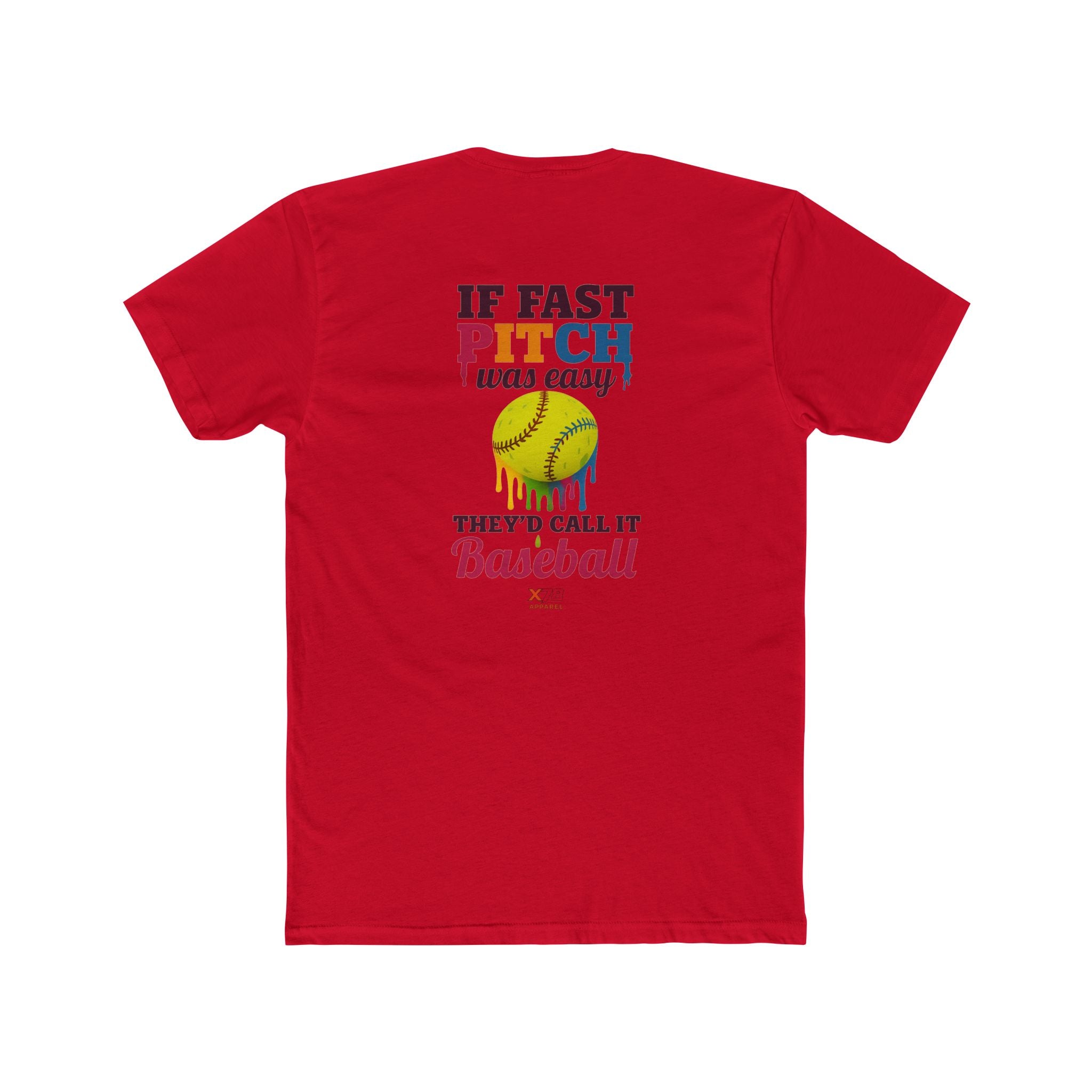 If Fast Pitch Was Easy Unisex Cotton Crew Tee - Fun Baseball Quote T-Shirt for Sports Lovers, Gift for Softball Players