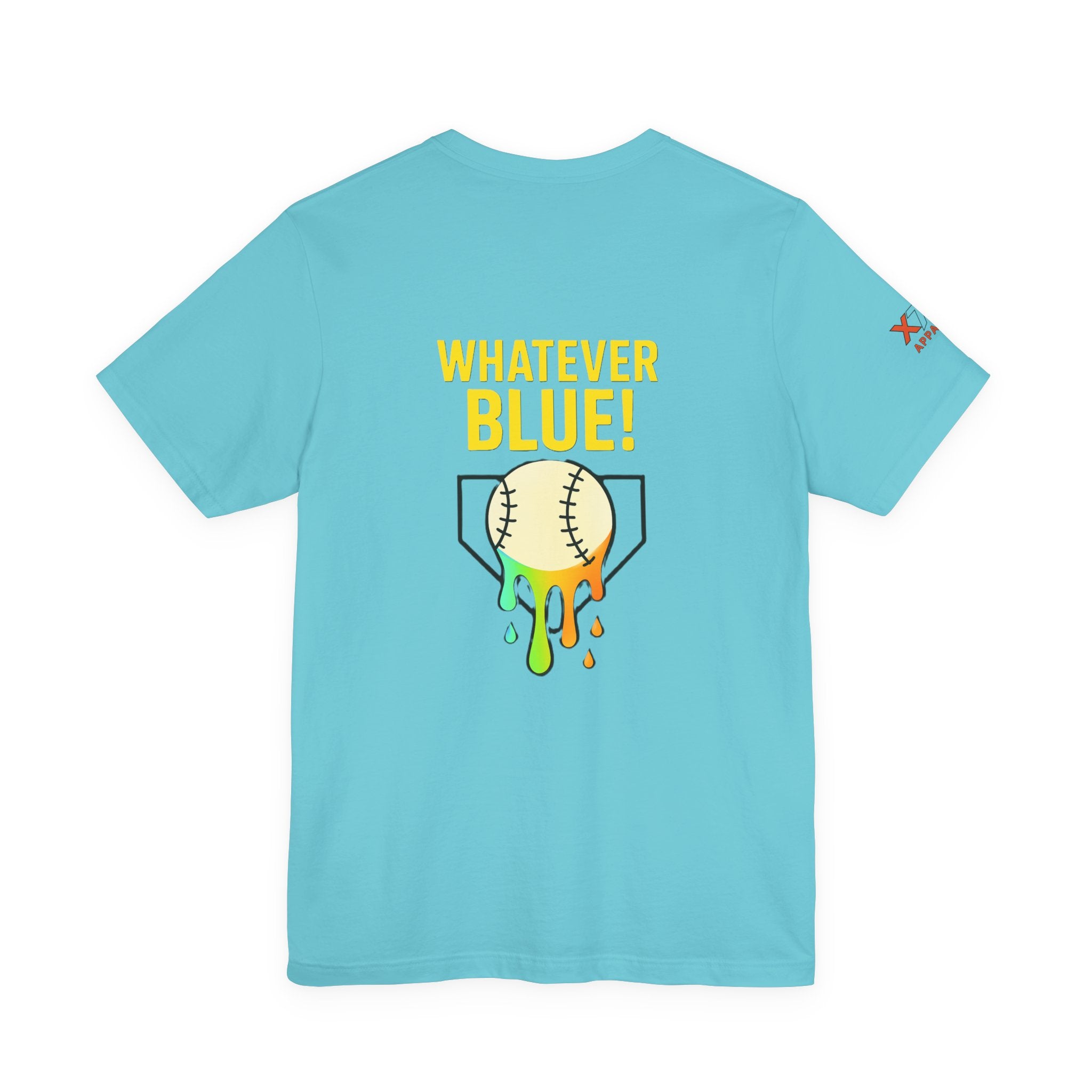 Whatever Blue Drippy Cool Sports Graphic Tee for Casual Wear, Perfect for Gamers and Event Attendees, Ideal Gift for Birthdays, Casual Outings