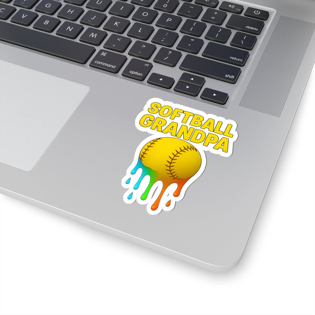 Drippy Softball Grandpa Sticker