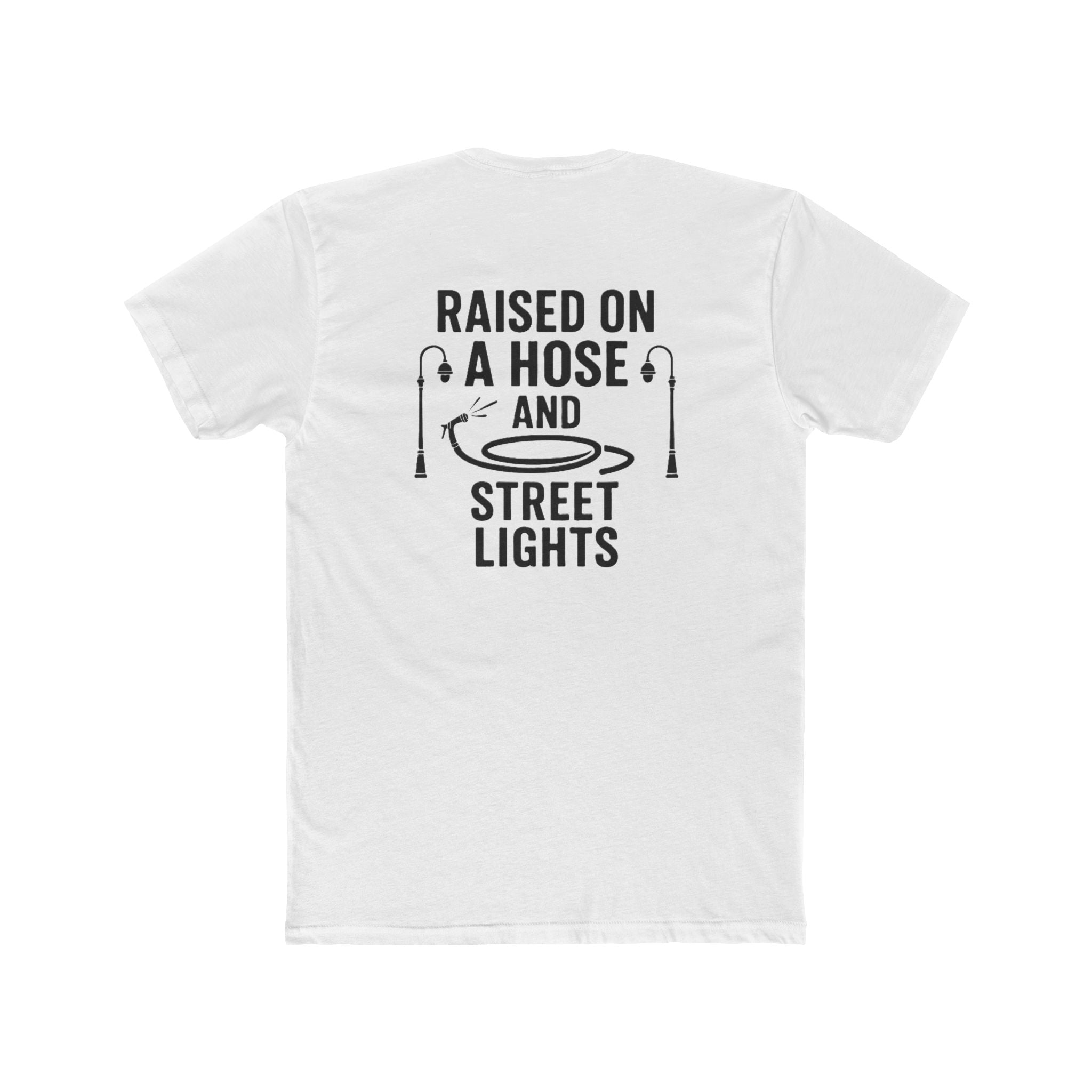 'Gen X Raised on a Hose and Street Lights' Unisex Cotton Crew Tee, Summer T-Shirt, Outdoor Apparel, Gift for Dad, Casual Wear