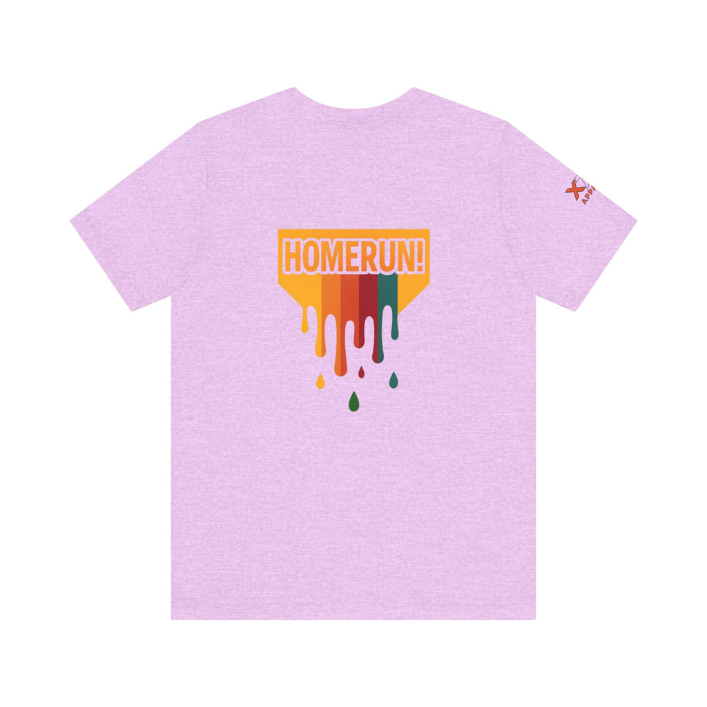 HOMERUN Drippy Colorful Unisex Jersey Tee with  Design - Perfect for Sports Days, Casual Outings, Gifts & Summer Fun