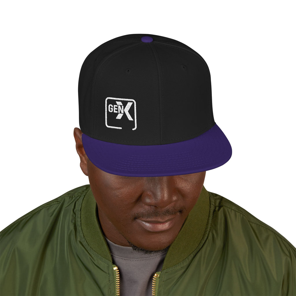 'Gen X 2' Embroidered Snapback Cap for Trendsetters, Streetwear Hat for All Occasions, Gift for Him/Her, Fashion Accessory, Cool Casual Wear