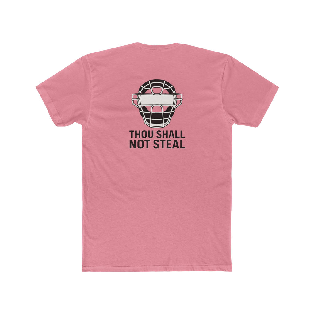 'Thou Shall Not Steel' Funny Catcher T-Shirt | Unisex Cotton Crew Tee | Gift for Soccer Fans | Sports Humor Tee | Unique Soccer Apparel, Birthday Gift, [...]