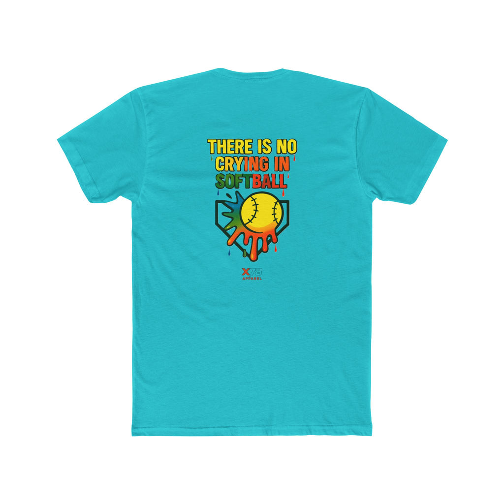 'No Crying in Softball' Humor Tee, Fun Unisex Crew Neck, Gift for Sports Lovers, No Crying in Softball Shirt, Summer Sports Apparel