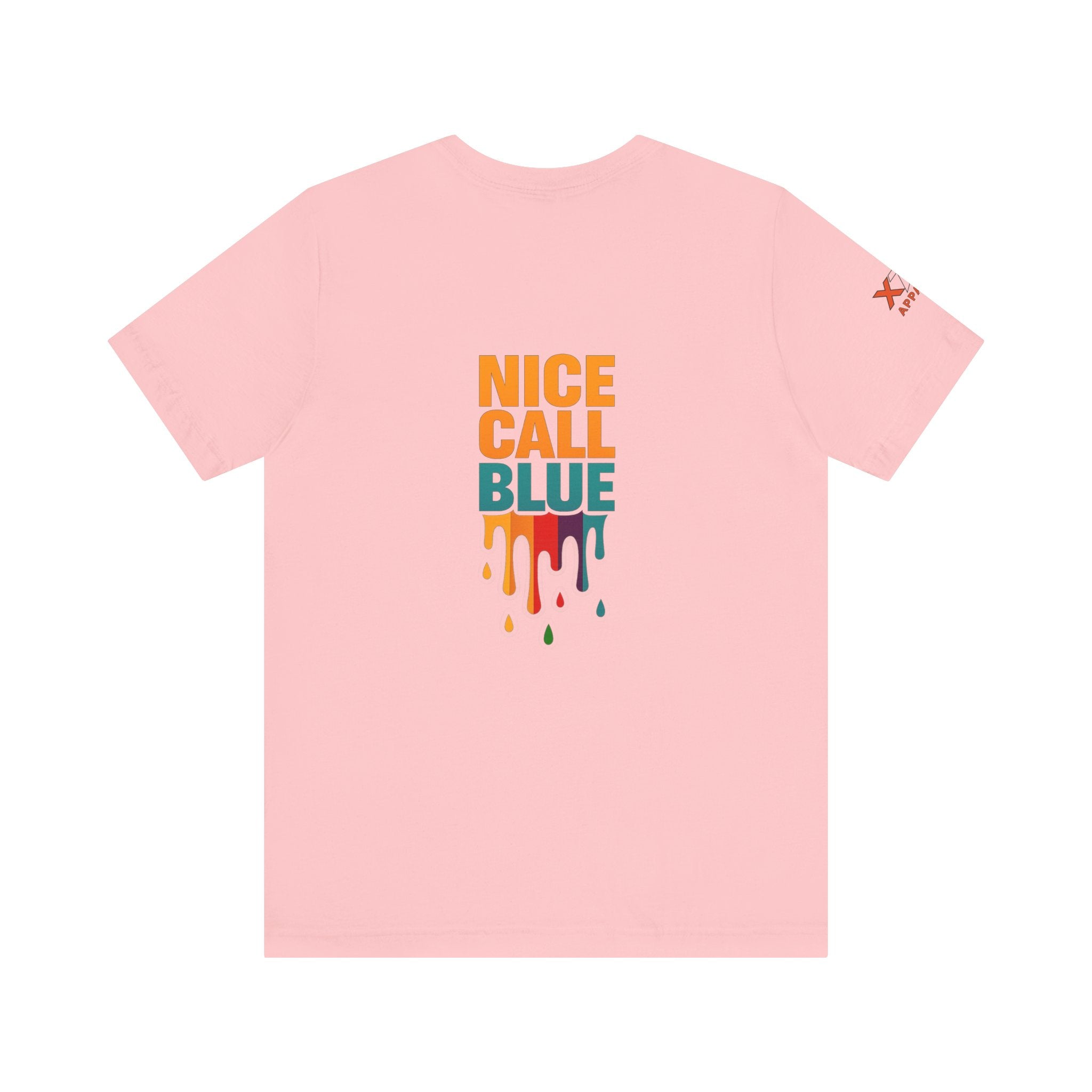 Nice Call Blue Drippy Cool Graphic Tee for Casual Vibes, Perfect for Everyday Wear, Music Festivals, Birthdays, Summer Outings, Unisex Style