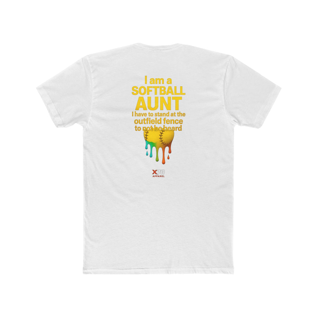 'Aunt not Heard' Crew Tee, Unisex Cotton Tee, Sports Fan Shirt, Gift for Aunts, Softball Outfit, Summer Casual Wear