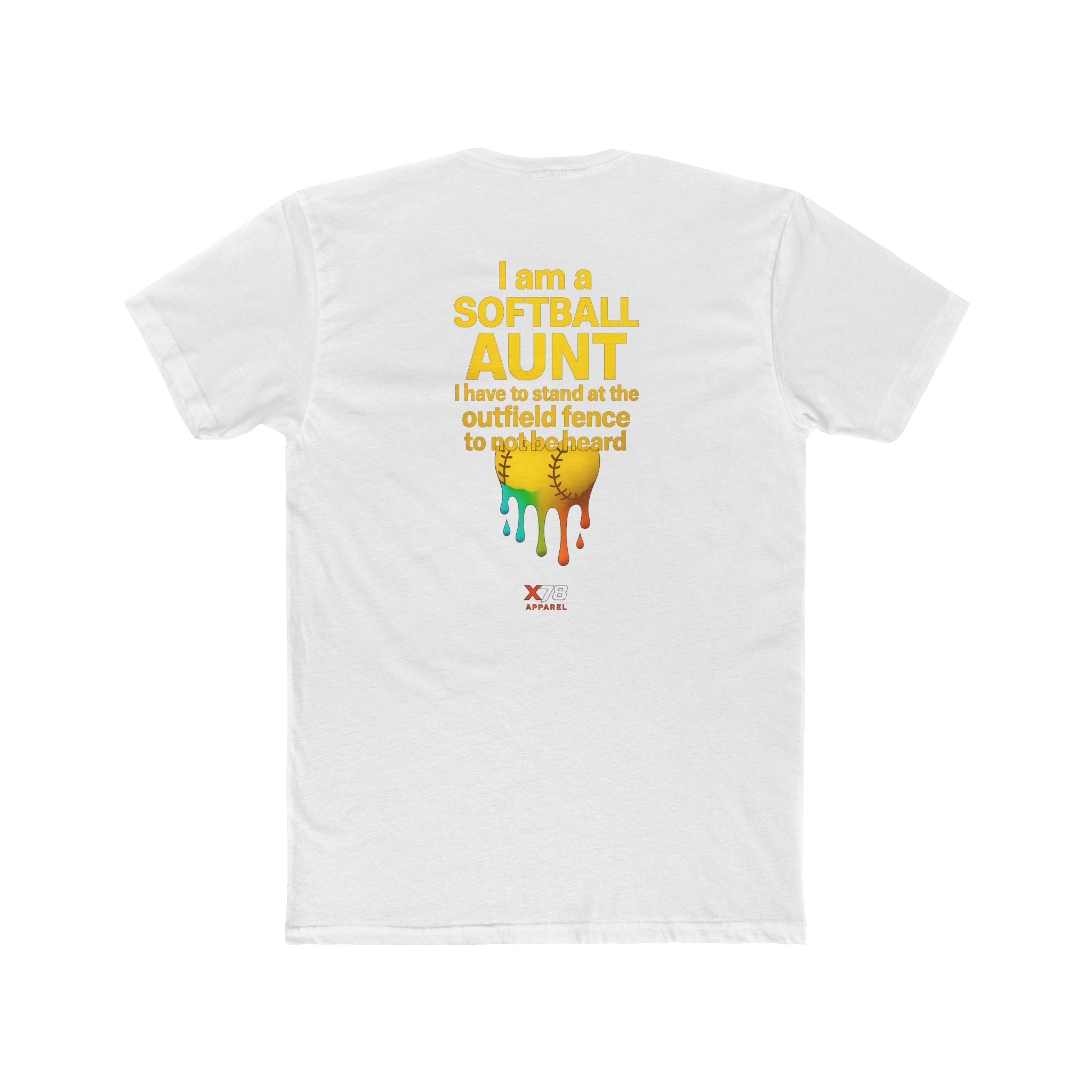'Aunt not Heard' Crew Tee, Unisex Cotton Tee, Sports Fan Shirt, Gift for Aunts, Softball Outfit, Summer Casual Wear