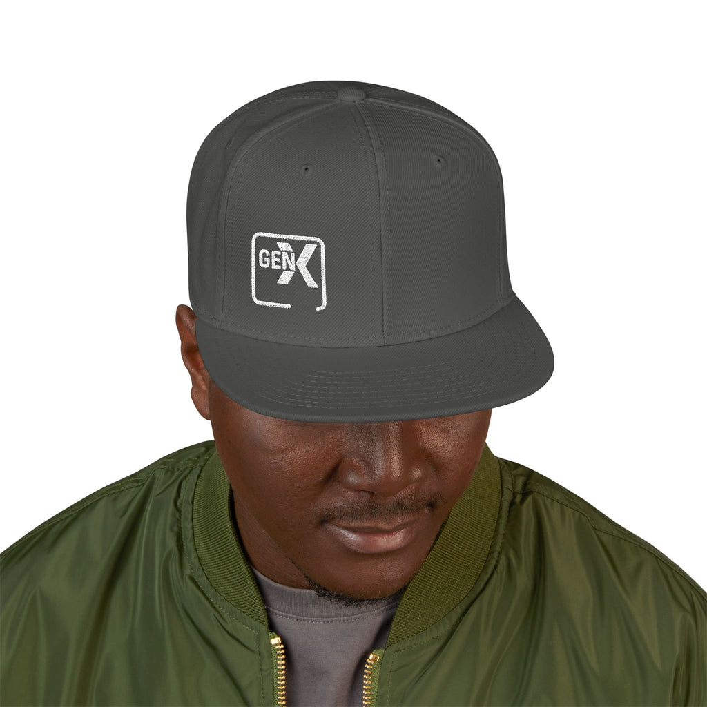 'Gen X 2' Embroidered Snapback Cap for Trendsetters, Streetwear Hat for All Occasions, Gift for Him/Her, Fashion Accessory, Cool Casual Wear