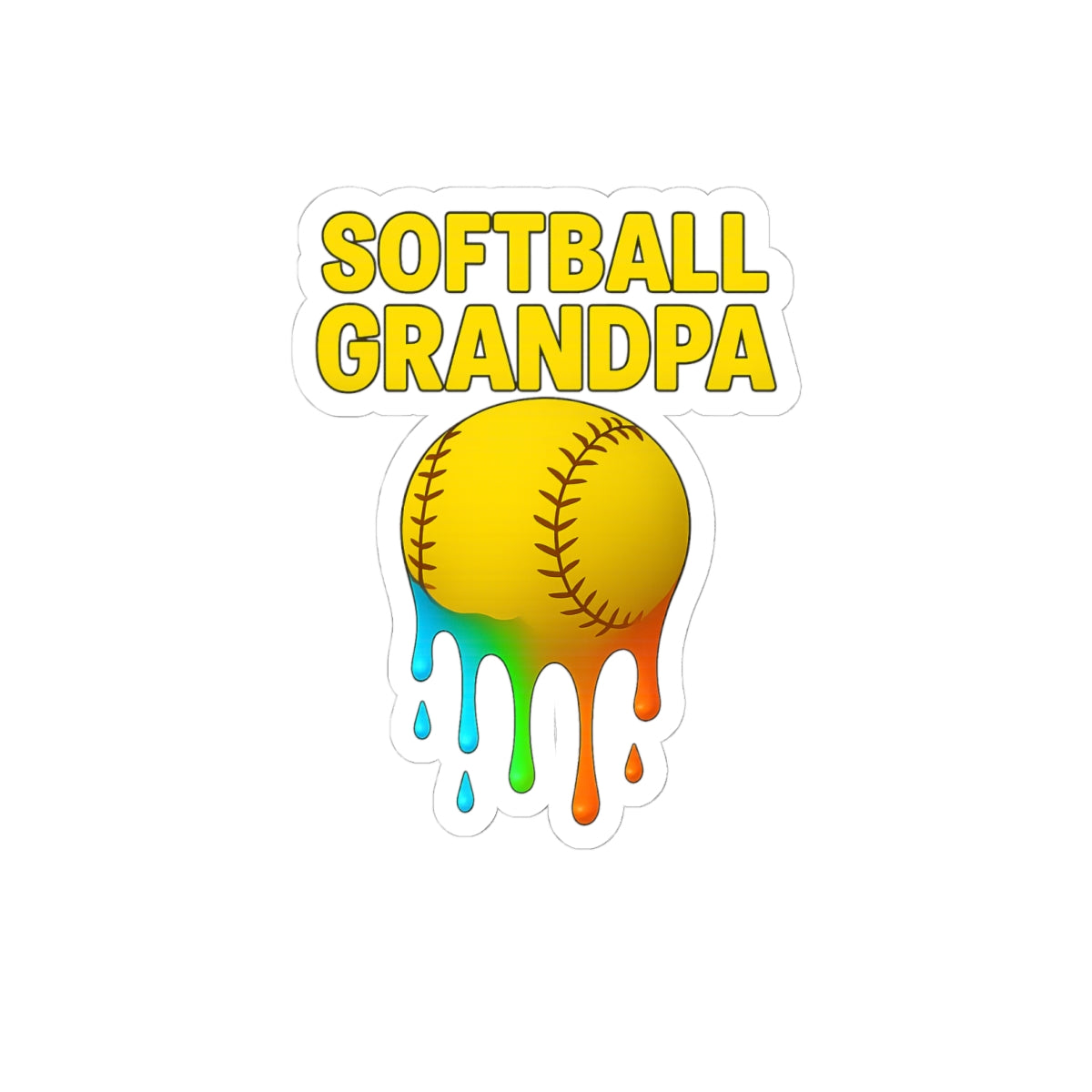 Softball Grandpa Sticker