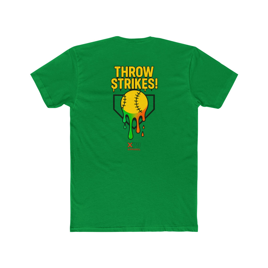 'Throw Strikes' Unisex Cotton Crew Tee for Softball Lovers, Casual Sports T-Shirt, Playful Graphic Tee, Fun Gift for Gamers, Everyday Wear
