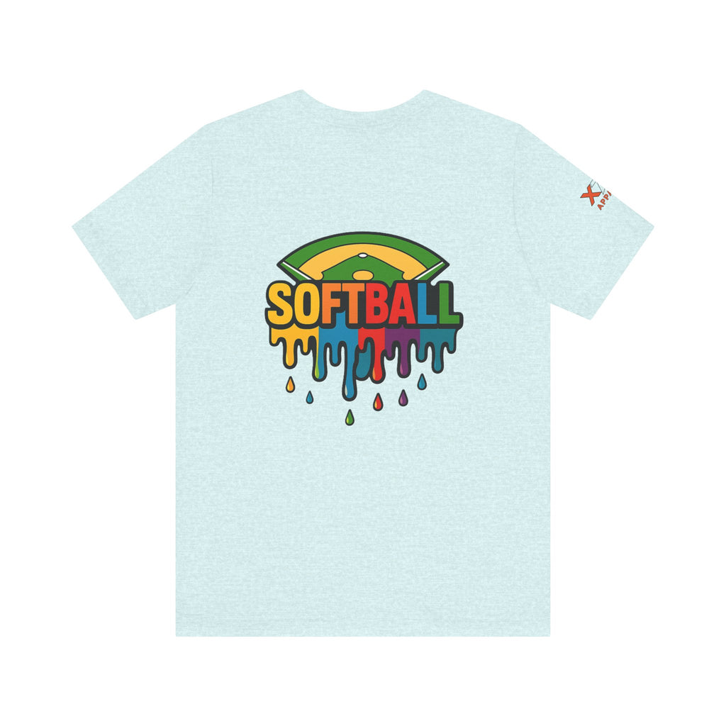 Softball Drippy Tee, Unisex Jersey Shirt, Sports Fan Apparel, Gift for Athletes, Casual Summer Top, Fun Team Spirit T-Shirt
