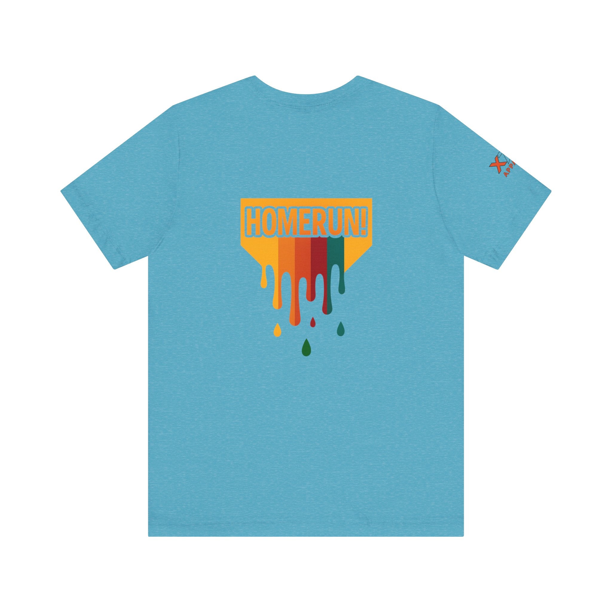 HOMERUN Drippy Colorful Unisex Jersey Tee with  Design - Perfect for Sports Days, Casual Outings, Gifts & Summer Fun