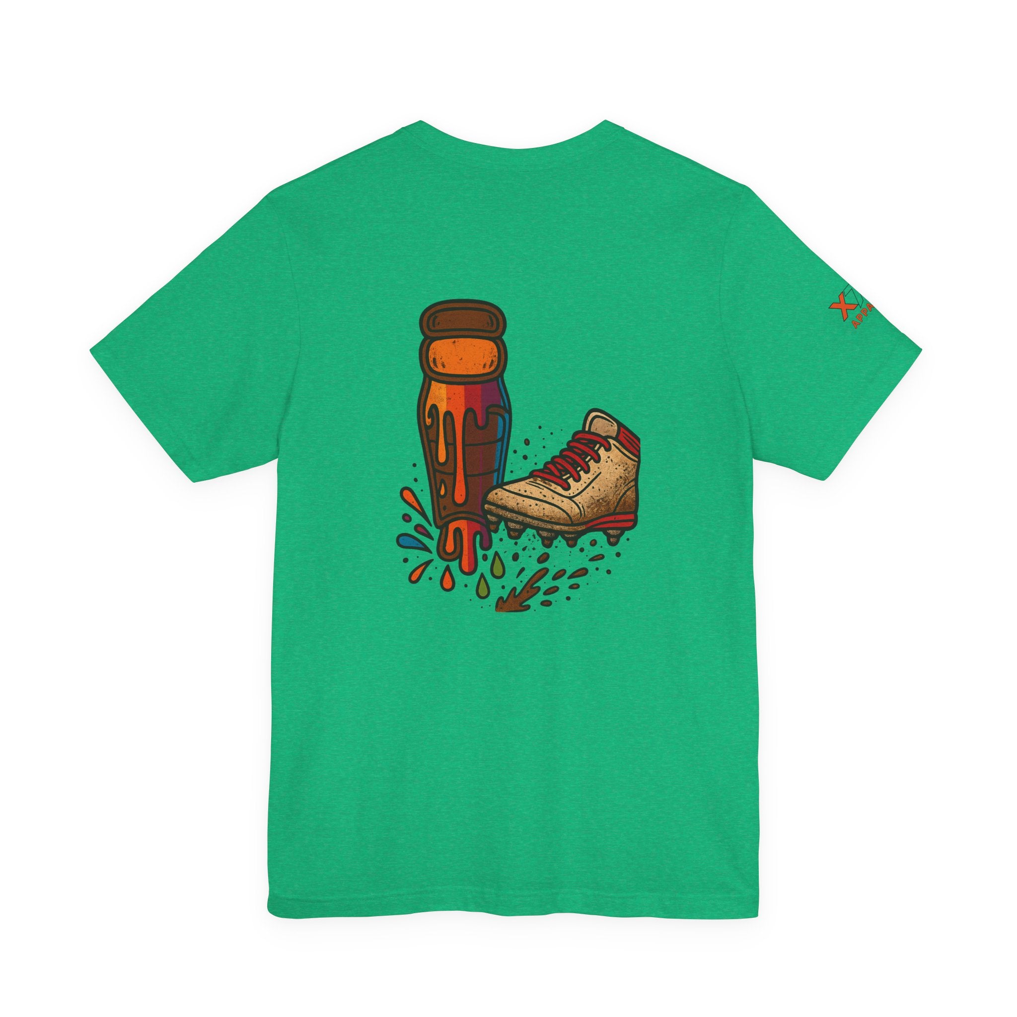 Kicking dirt on Blue Graffiti-Inspired Unisex Tee - Street Style, Casual Wear, Art Lovers, Hip-Hop Fashion, Summer Vibes