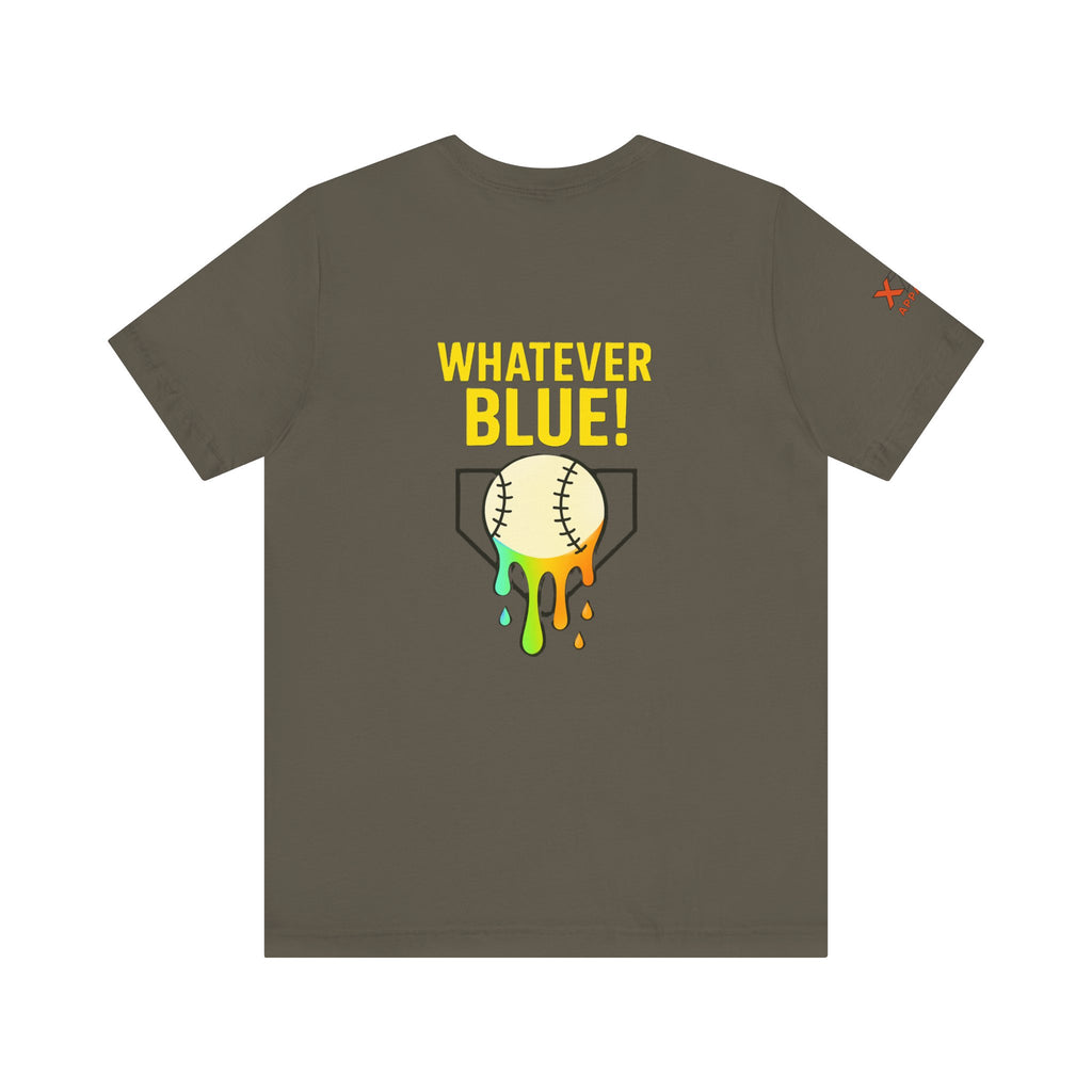 Whatever Blue Drippy Cool Sports Graphic Tee for Casual Wear, Perfect for Gamers and Event Attendees, Ideal Gift for Birthdays, Casual Outings