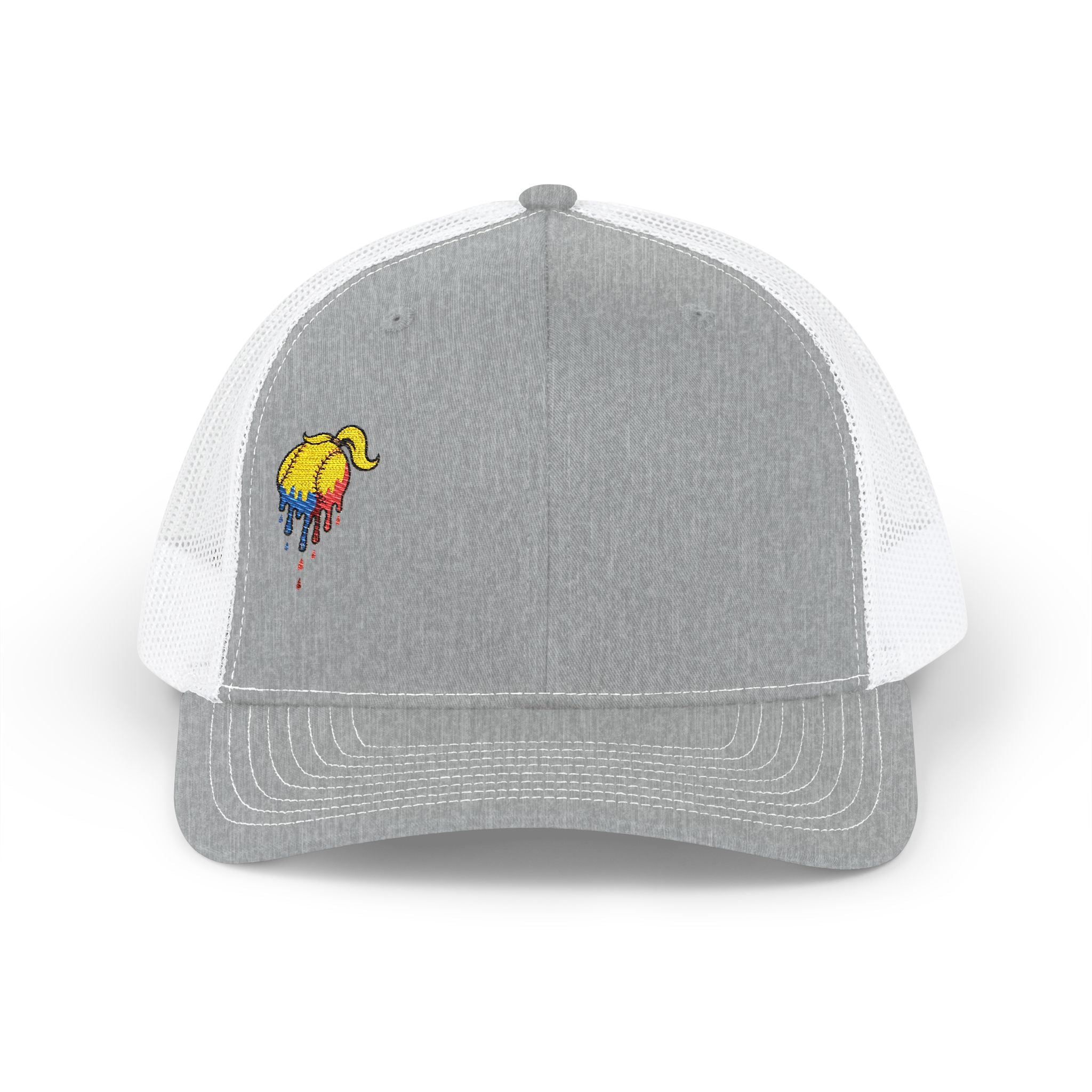 'Drippy' Colorful Elephant Embroidered Snapback Trucker Cap, Festival Hat, Gift for Animal Lovers, Summer Accessory, Casual Style