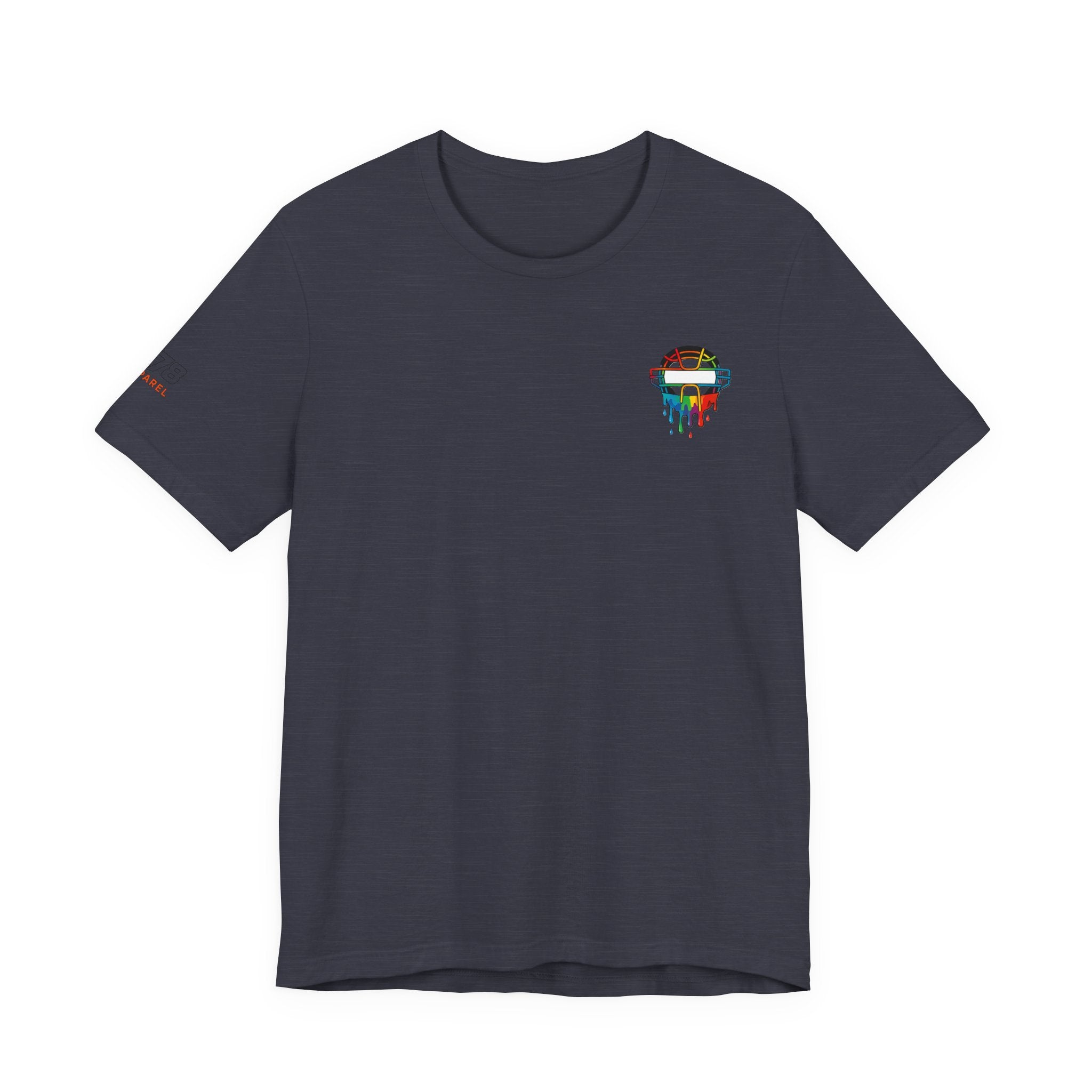 HOMERUN Drippy Colorful Unisex Jersey Tee with  Design - Perfect for Sports Days, Casual Outings, Gifts & Summer Fun