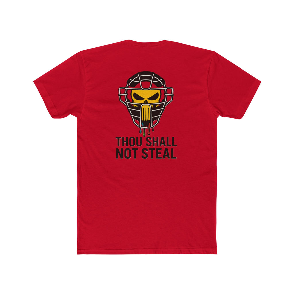 'Drippy Thou Shall Not Steel Punisher' Funny Catchers Crew Tee, Unisex T-Shirt, Game Day Top, Hockey Fan Gift, Birthday Present, Sports Apparel