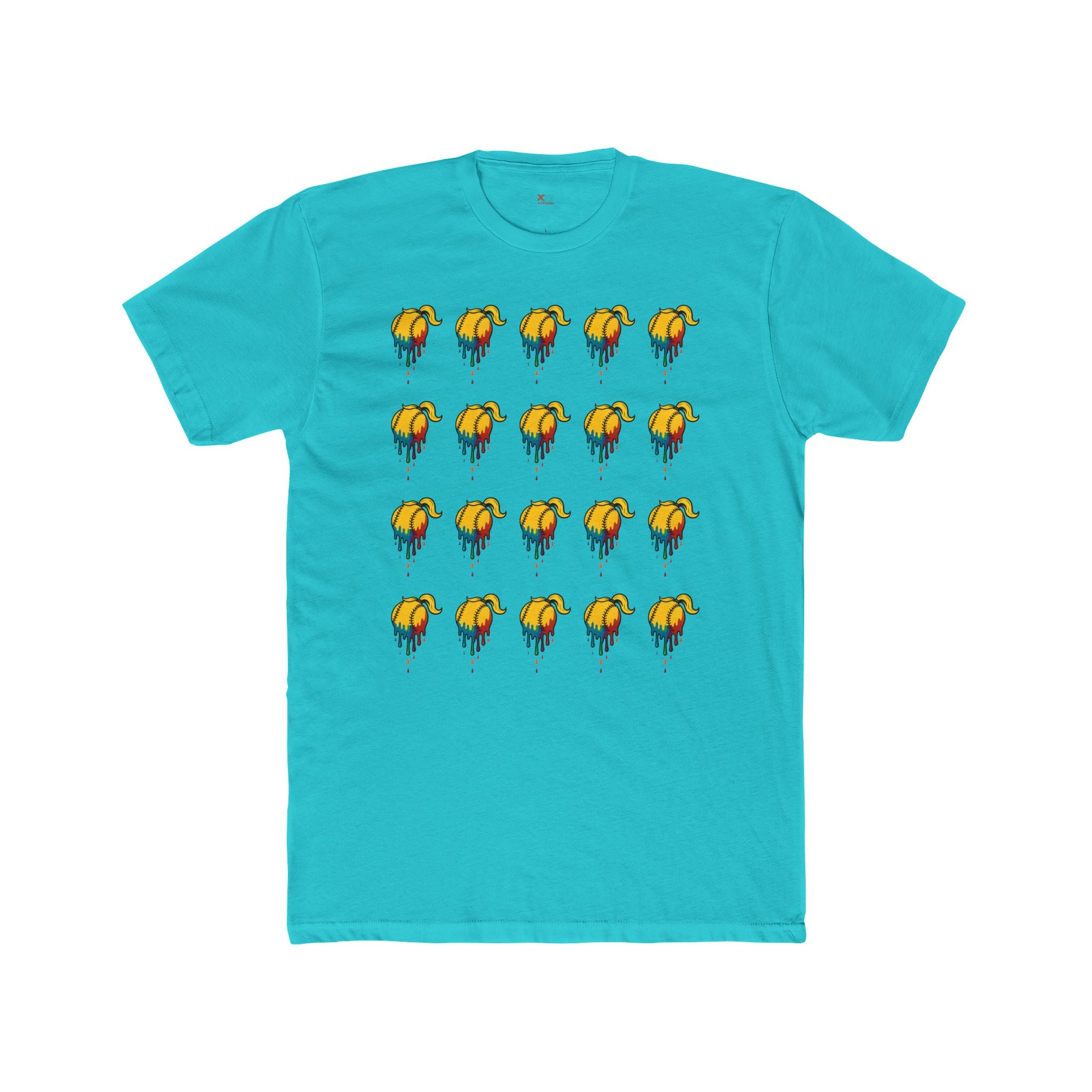'Drippy' Colorful Dripping Design Unisex Cotton Crew Tee, Casual Wear, Gender Neutral Shirt, Vibrant Gift, Streetwear Style