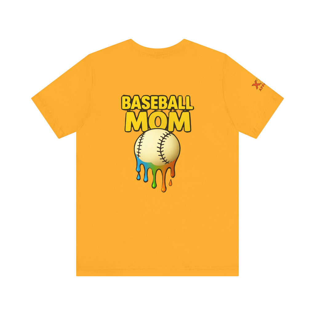 Baseball Mom Drippy Tee - Fun Unisex Jersey Short Sleeve T-Shirt, Perfect Gift for Sports Moms, Game Day Apparel, Mother's Day Gift, Summer Attire
