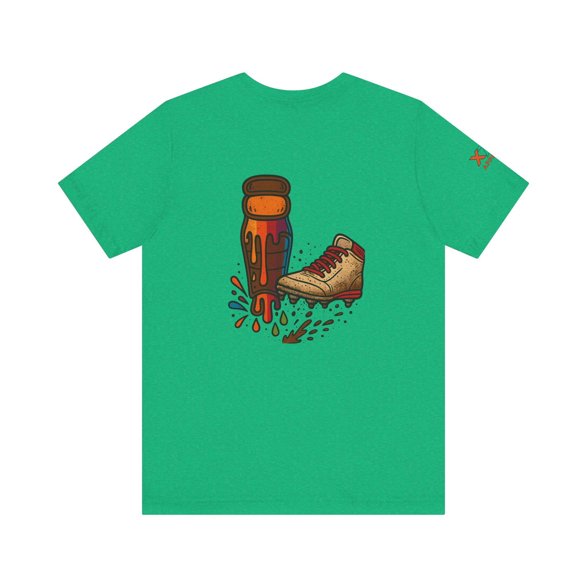 Kicking dirt on Blue Graffiti-Inspired Unisex Tee - Street Style, Casual Wear, Art Lovers, Hip-Hop Fashion, Summer Vibes